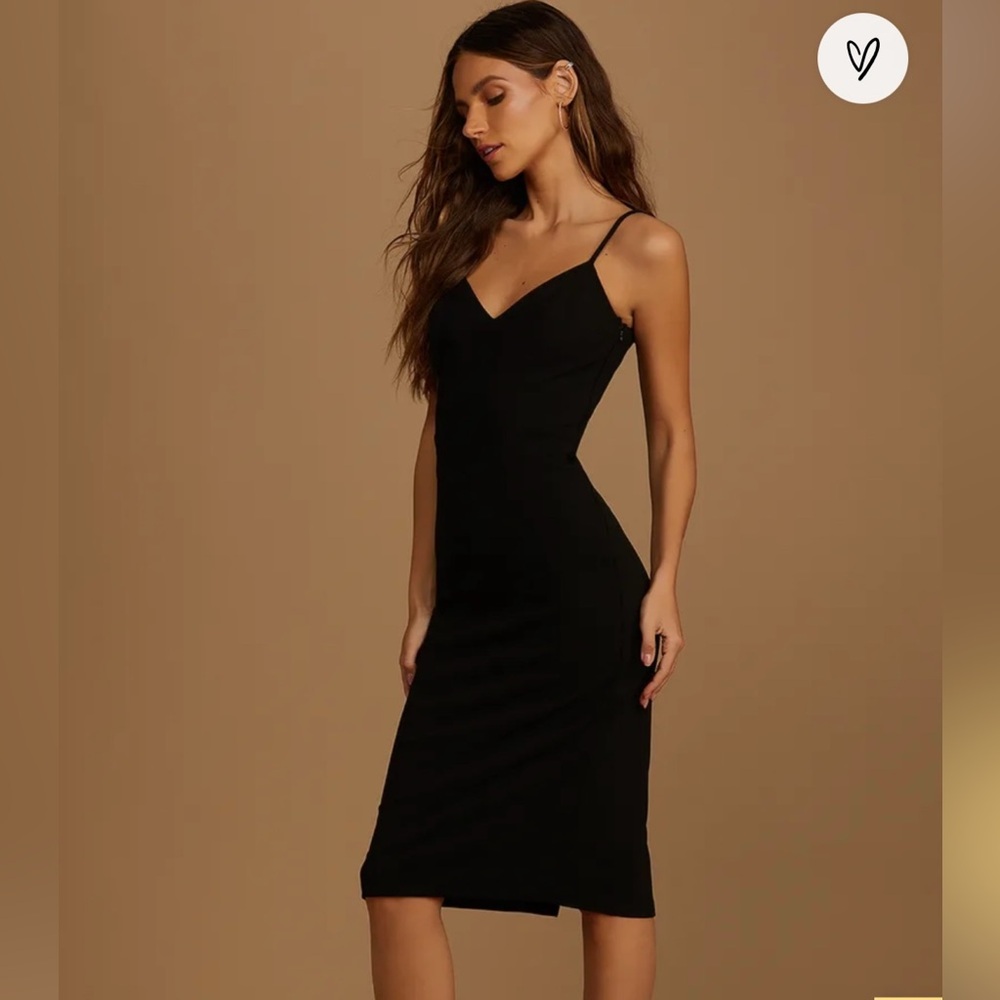 LULUS Elegant Black Spaghetti Strap Dress